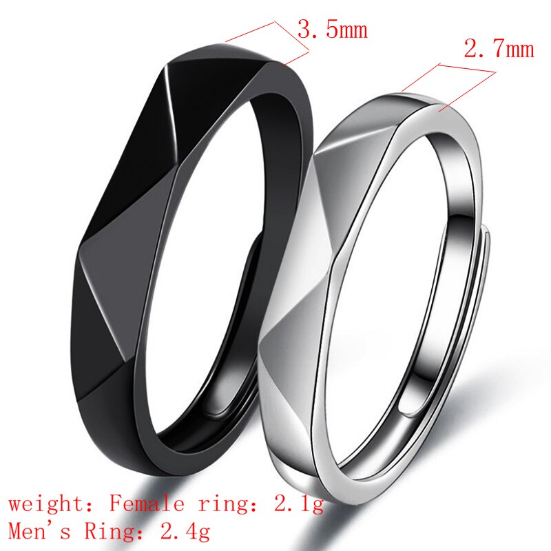 YWSHK ins Simple Geometric Multi-Section Adjustable Matching Couple Rings For Men and Women Lovers 2021Trend Valentine's Day