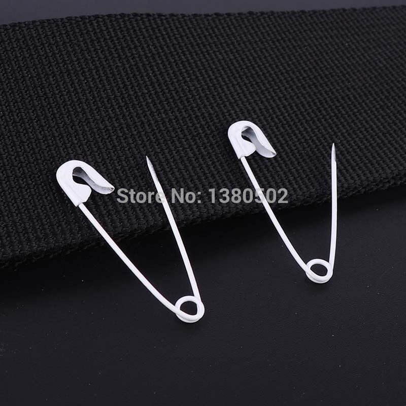 100 stks/partij witte kleur 28*7mm veiligheid pin voor Kleding broche DIY voor Label