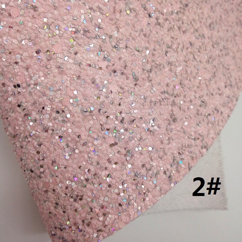 PINK Glitter leather, Lace Glitter Fabric, Mermaid Faux Leather Sheets For Bow A4 21x29CM Twinkling Ming KM243: 2