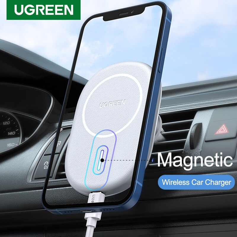 Ugreen 15W caricatore per auto Wireless magnetico iPhone 13 12 Pro Max supporto per supporto magnetico per ricarica rapida Wireless supporto per presa d&#39;aria