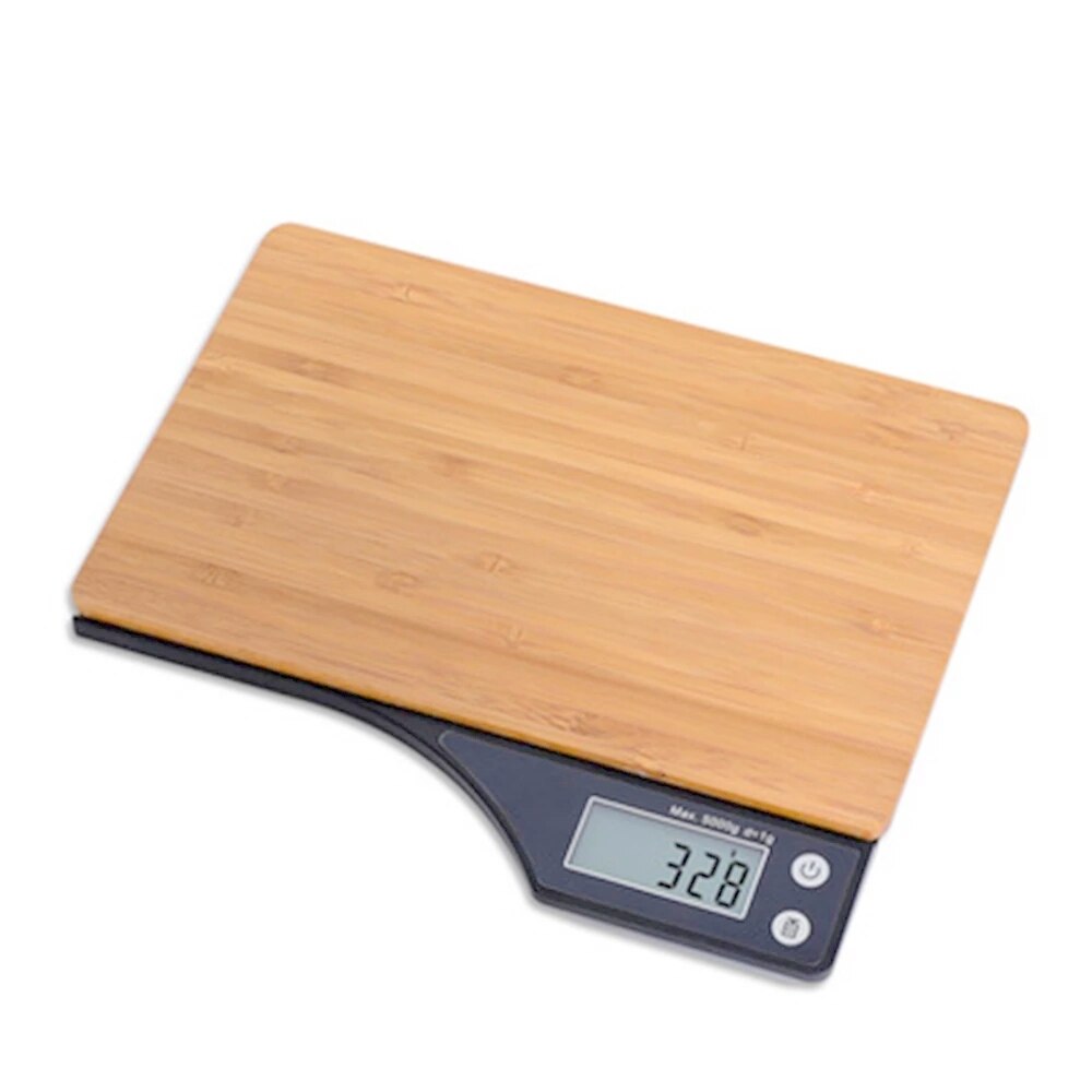 Kitchen Scale Food Scale Household Wooden Scales 5KG/1g Waterproof Digital Coffee Scale Wood Scale LCD Display Scale