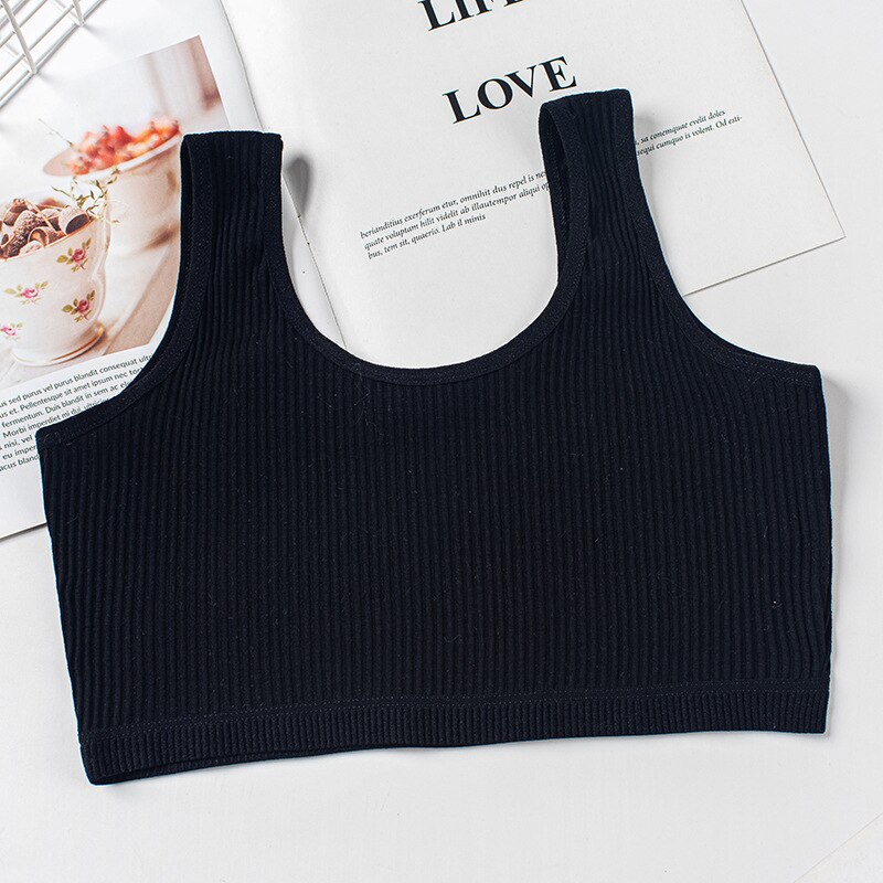 3Pcs Double-layer bra developmental student girls vest cotton girls bra teenage girls clothing 8 10 14 16 years