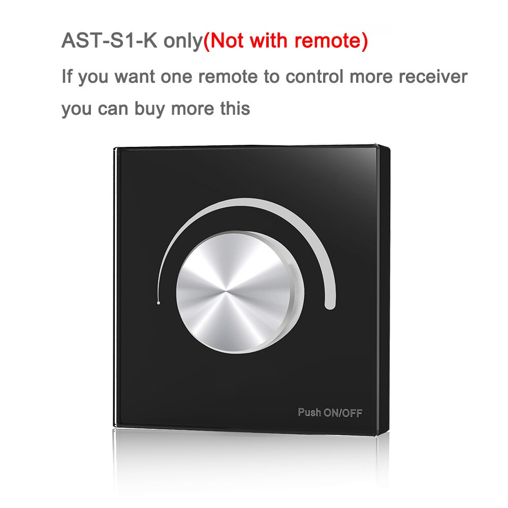 LED Dimmer Switch 220V 230V 110V AC Rotary Dimmable Wireless RF 2.4G Remote Smart Wifi Triac Dimmer for LED Lamp Bulb Light S1-K: S1-K Dimmer Only