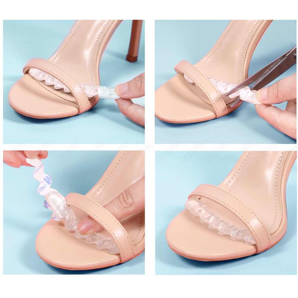 Antislip Siliconen Stickers Pads Voor Vrouwen Hoge Hakken Flip Flop Sandalen Stop Slip Inlegzolen Voor Schoenen Gel Voorvoet inserts Voet Pad