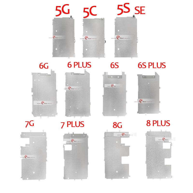 For iPhone 5 5S 5C 6 7 8 PLUS LCD Screen Holder Inner Metal Plate Display Shield Backplate Protector Cover Bracket Repair Part