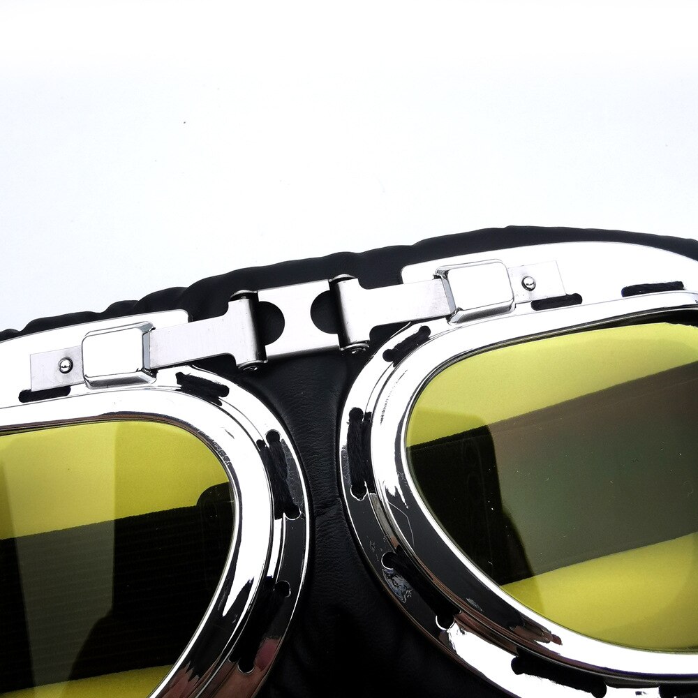 Vintage Moto Classic Motocross Goggles Retro Motorcycle Goggles Glasses for Harley Pilot Steampunk MX ATV Bike