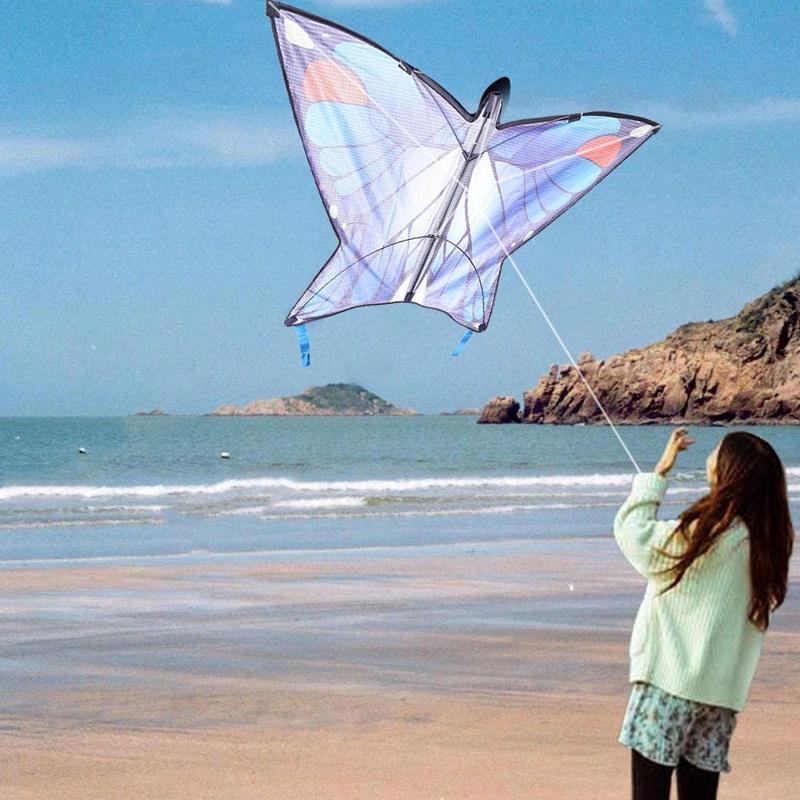 Gradient Blue Butterfly Kite For Kids Children Outdoor Play