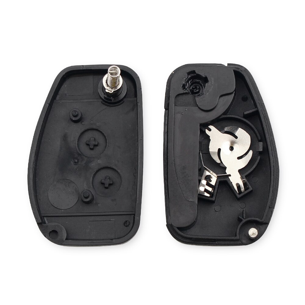 KEYYOU-coque pour clé télécommande pliable à 2 boutons, vierge, pour voiture Renault Dacia Modus Duster, Clio Espace, pour modification