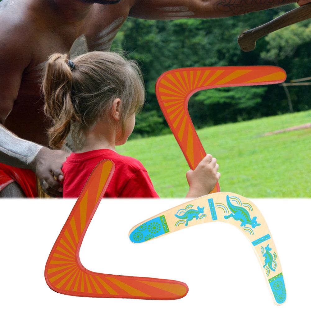 Boomerang V Shaped Throwback Toy Flying Wood Disc Funny Interactive Family Throw Catch Outdoor Fun Game Funny Game Kids