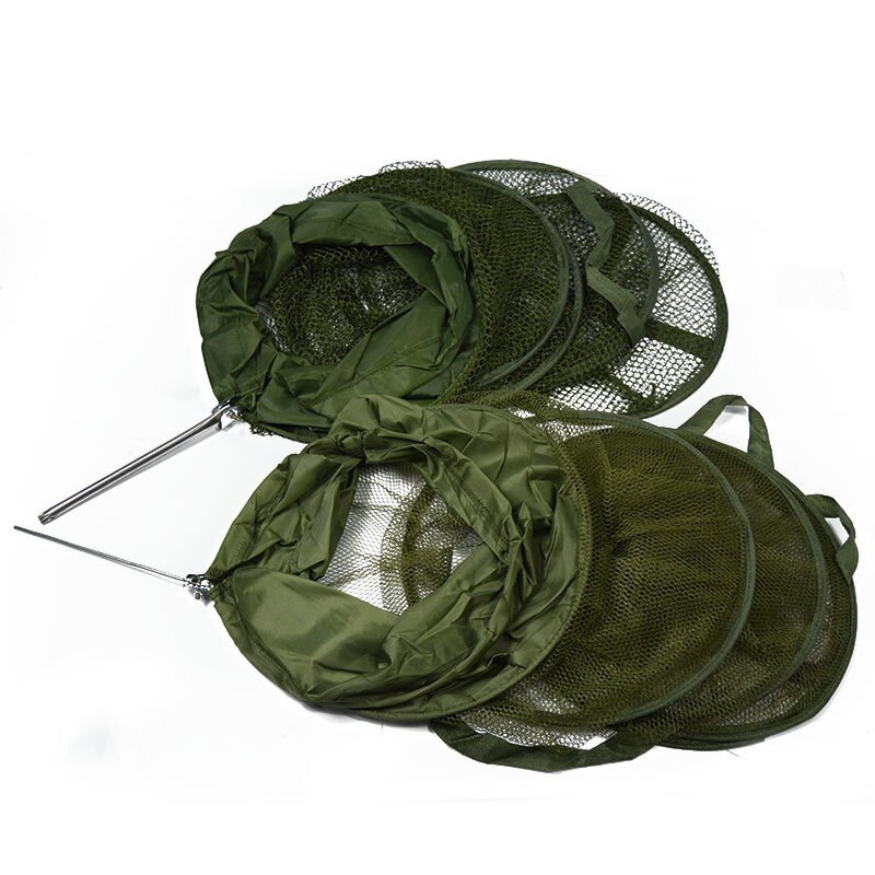 LEO 5 capas plegable pesca cesta red Dip pesca jaula para mantener peces vivos en el agua de 30cm * 140cm herramienta accesorio de pesca