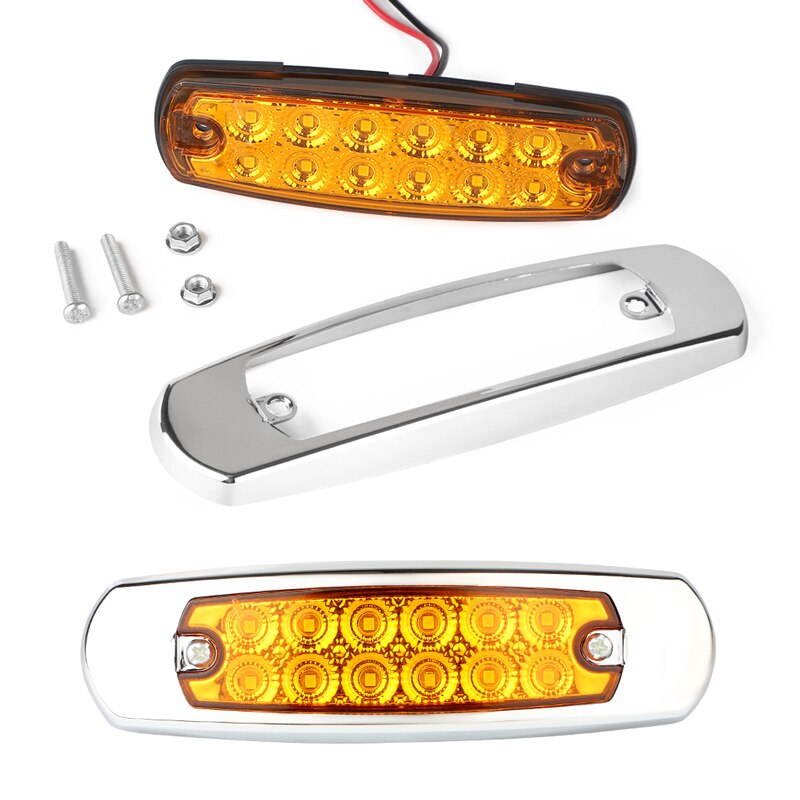 10 pcs Car truck LED yellow side Marker lights Car External Lights Warning Tail Light For Freightliner For Peterbilt 12V 24V