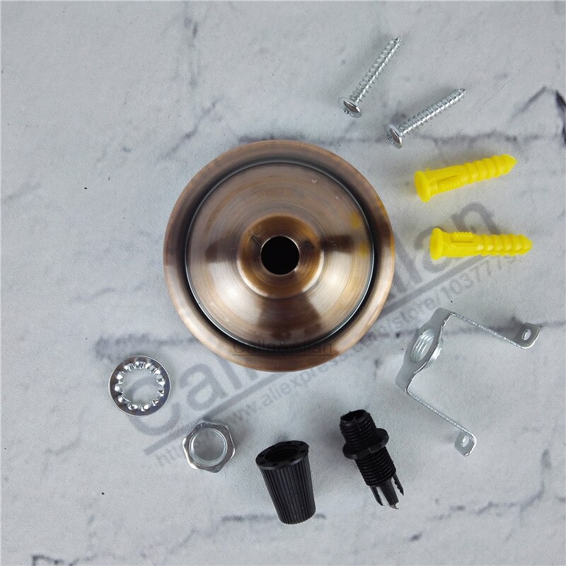 2/4/10pcs/set DIY parts Edison light pendant lamp Part of the ceiling plate D68mm small iron canopy DIY pendant ceiling mount: antique copper / 10 pieces