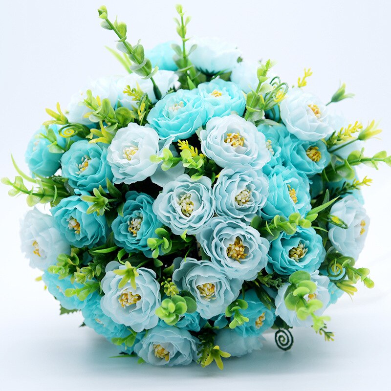 Blue Wedding Bouquet Flowers Bridal Bouquets Wedding Accessories Artificial Wedding Bouquet De Mariage Bridesmaid Blue Bouquet