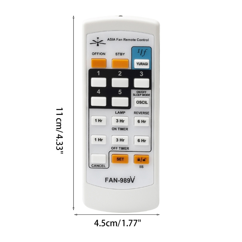 FAN-989V Replacement Fan Remote Control Controller Universal Without Voice