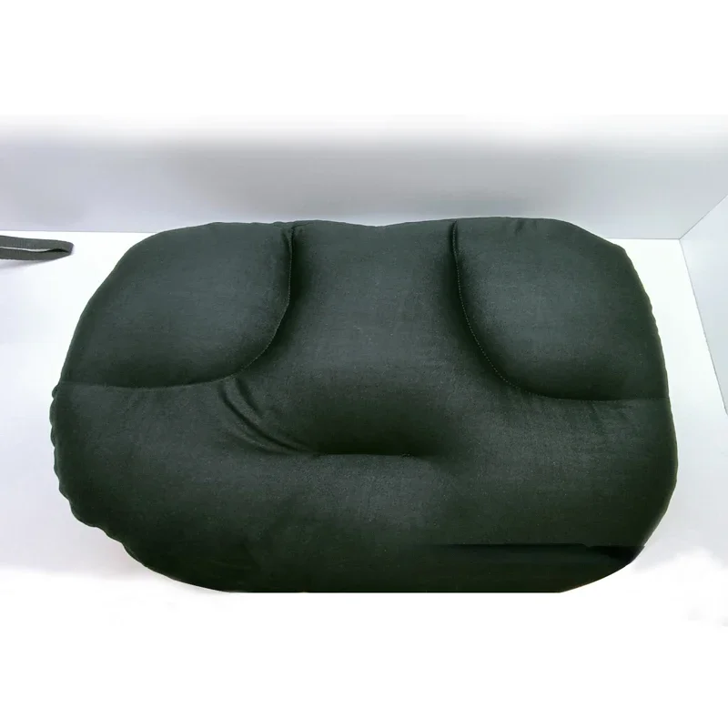 Almohada ergonómica de espuma viscoelástica para soporte de cabeza y cuello, cojín de masaje multiposición para relajación y alivio de la postura en forma de huevo): Negro