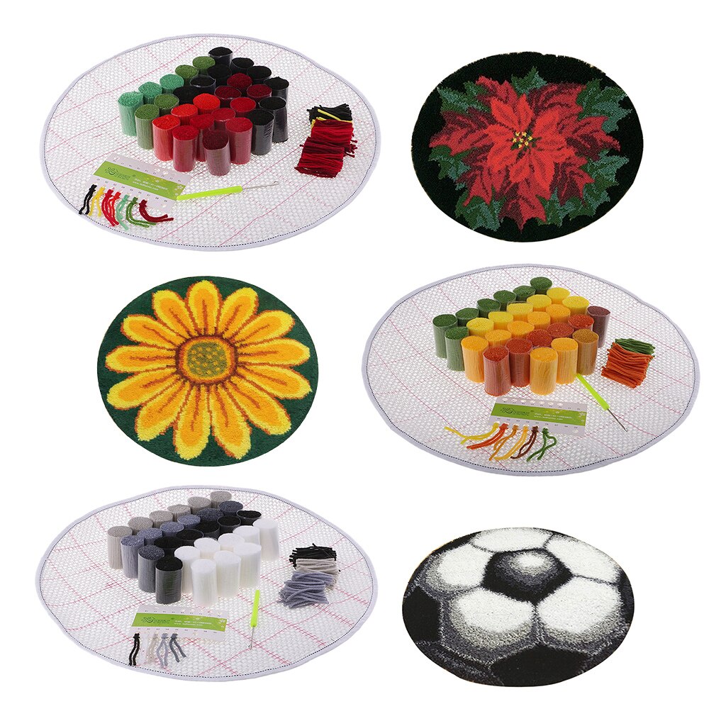 DIY zestaw robić haftu puchowego dla początkujących, przędza robić szydełkowania zestawy, robótki niedokończone szydełkowanie dywan przędza poduszka rękojeść zestaw dywanów