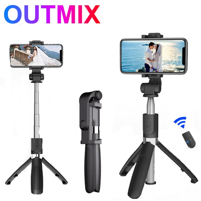 Bluetooth Selfie Stick Met Statief Plastic Legering Selfie Stick Smartphone Selfie Stick Voor Iphone Samsung Huawei