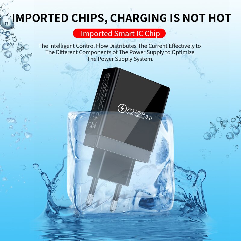 Ładowarka USB 5V 3A szybka ładowarka do telefonu QC 3.0 do Samsung S20 iPhone Xiaomi telefon komórkowy wyświetlacz LED 3 porty ładowarka ścienna Adapter