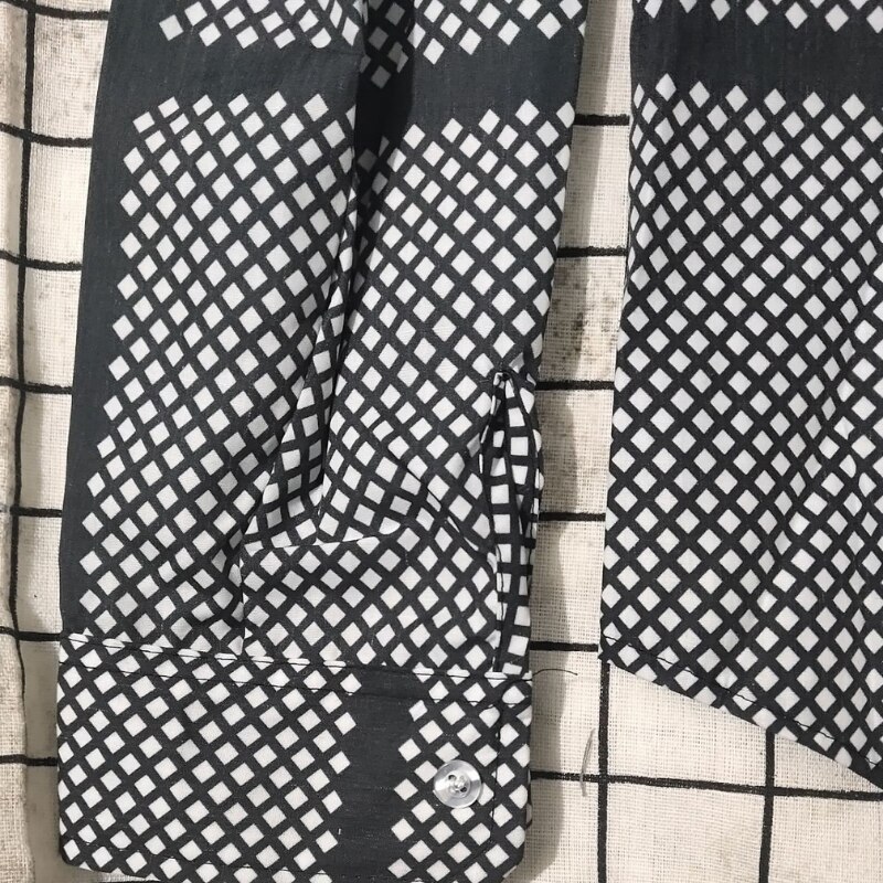 Vier Seizoenen Mannen Shirt Print Stand Kraag Katoen Linnen Gestreepte Lange Mouwen Losse Hawaiian Henry Shirt Hawaiian Shirt S-XXXL