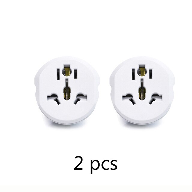 AU US UK CN plug to EU wall plug AC 250V travel adapter universal AUKTION 16A converter plug 2 round pin socket: 2PCS Random Color