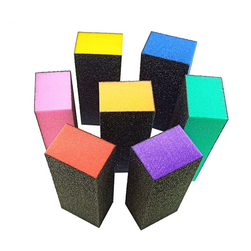 Esponja superior duradera para limar uñas, bloque de pulido acrílico, pedicura, manicura, herramienta de Arte de uñas: random color 5pc