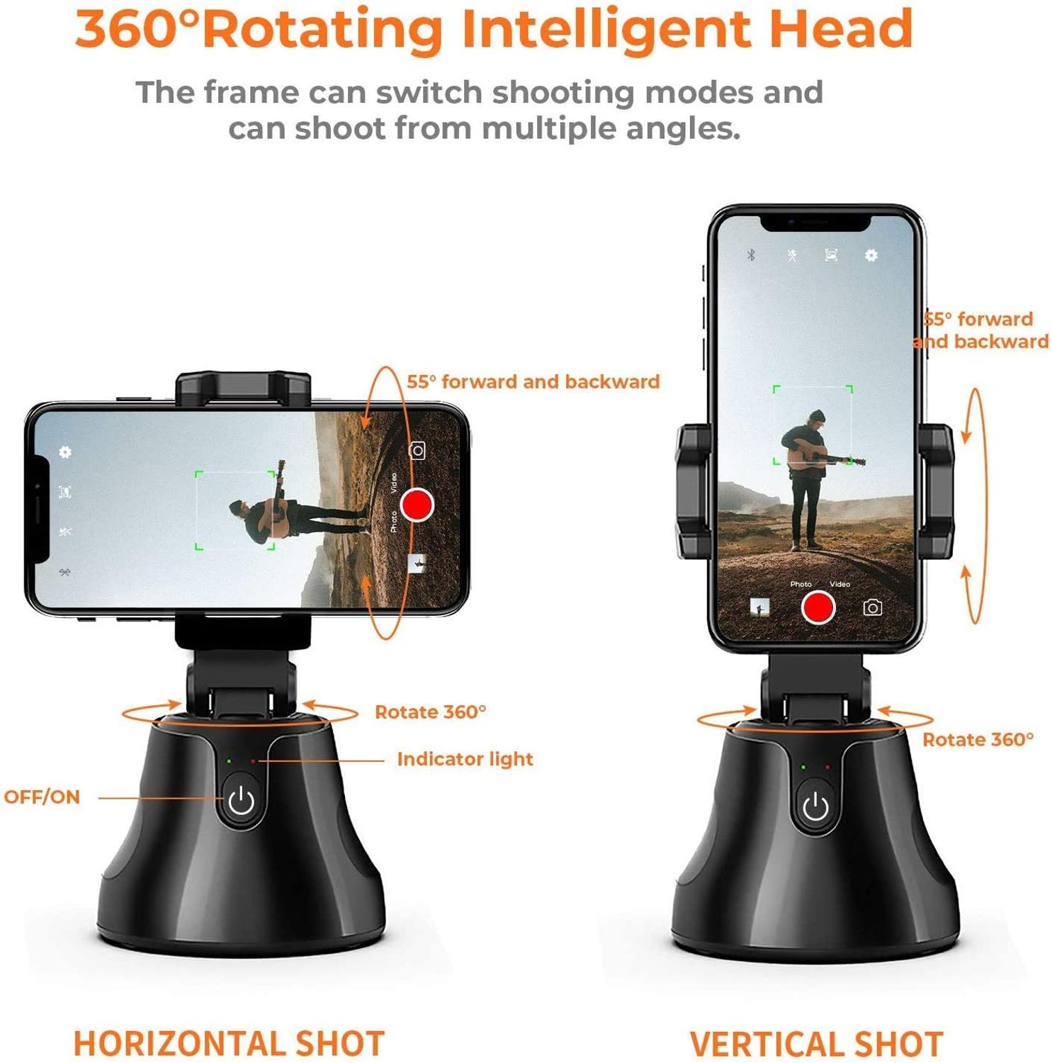Trípodes para teléfono móvil soporte para teléfono móvil 360 ° rotación Auto cara objeto seguimiento teléfono Cámara soporte para teléfono Selfie Sticks Stand