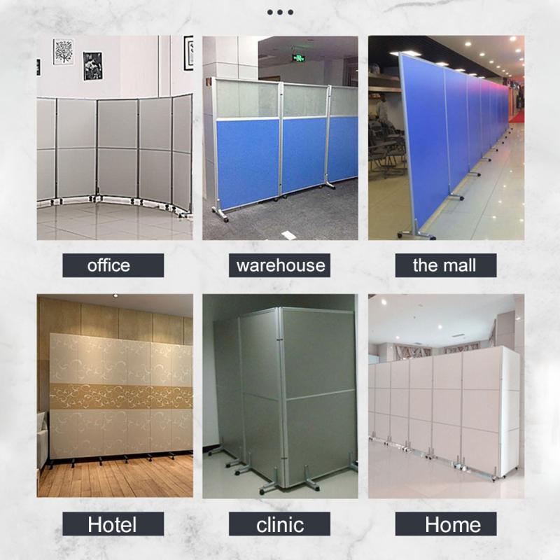 Feet Privacy Screen Holder Home Office Practical Hotel Aluminum Alloy Partition Modern Easy Install Room Divider Stable