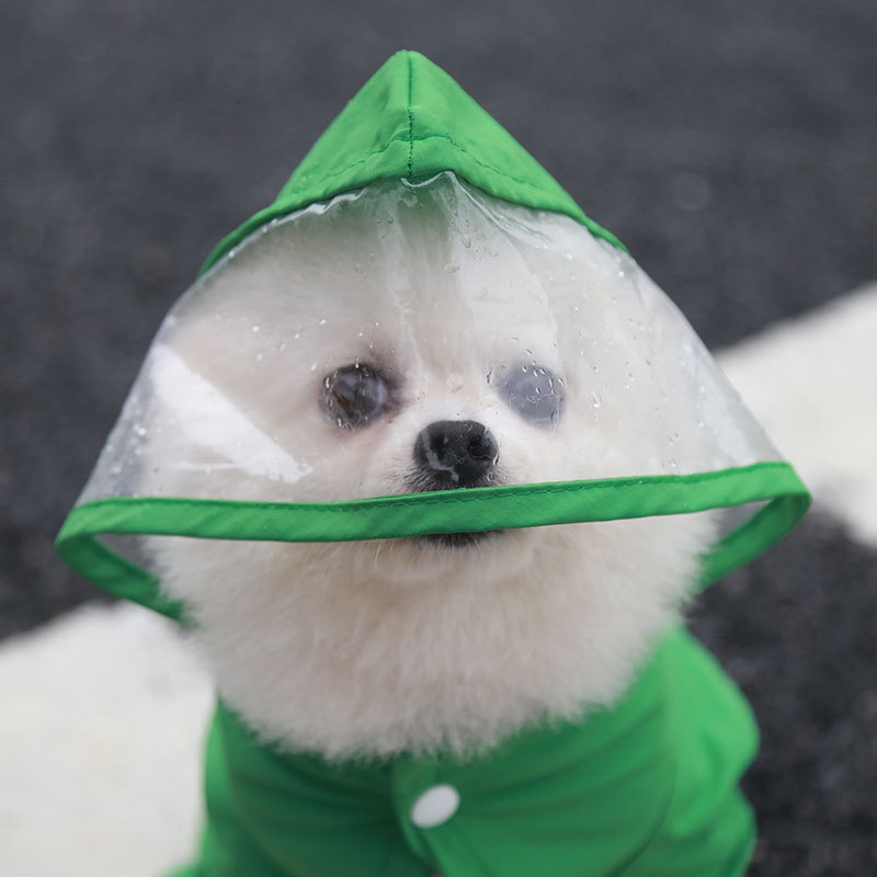 Dog Raincoat Pet Clothes Small Dog Waterproof Jumpsuit Overalls Clothing Jacket Yorkshire Poodle Pomeranian Puppy Rain Dog Coat