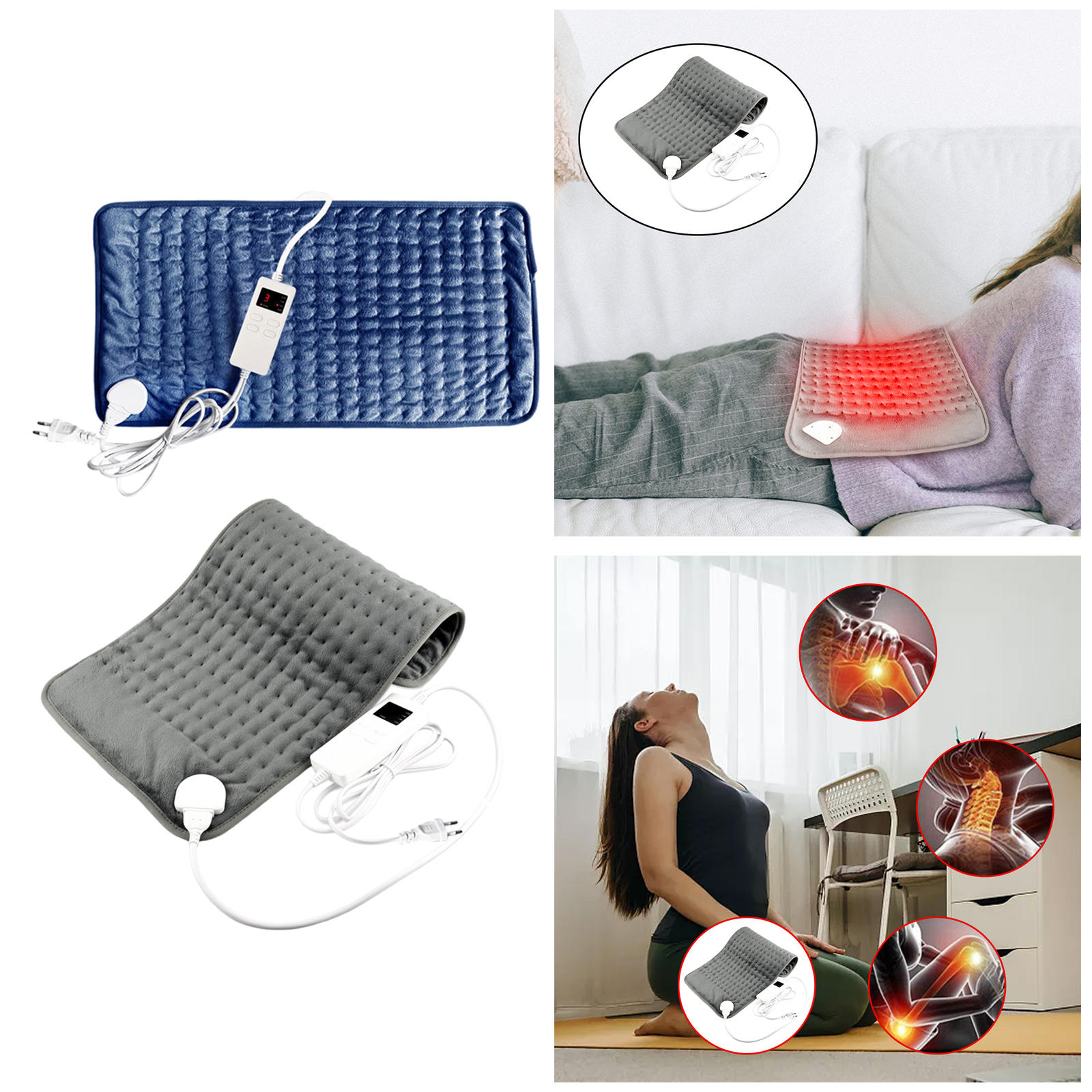 King Size Electric Heating Pad Auto Shut Off Pain ... – Grandado