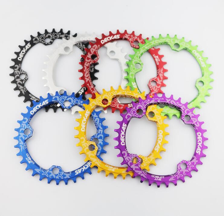 Deckas 104BCD Oval / Round Narrow Wide Chainring MTB Mountain bike bicycle 32T 34T 36T 38T crankset Tooth plate Parts 104 BCD