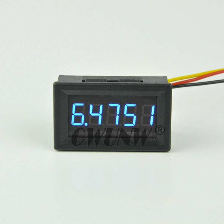 Voltímetro digital de CC GWUNW BY536V 9,9999 (10V) medidor de probador de voltaje de alta precisión de 5 bits: Azul
