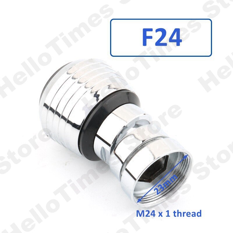 Messing 360 Rotate Swivel Kraan Nozzle Met Filter Water Kraan Adapter Tap Beluchter Diffuser Keuken Accessoires: F24