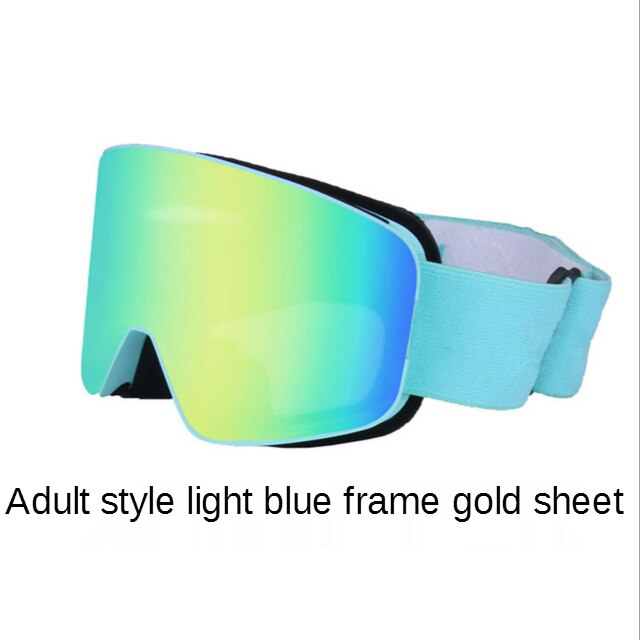 Lunettes de Snowboard à revêtement cylindrique pour adultes, lunettes de Ski Ka myopie, Double couche anti-brouillard, style Parent-enfant: aldult Ski goggles I