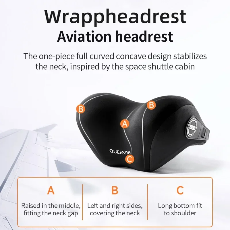 cojín para el cuello del coche, soporte Lumbar Universal para respaldo del coche, cojín para vehículo, cojín largo para coche, accesorios para coche