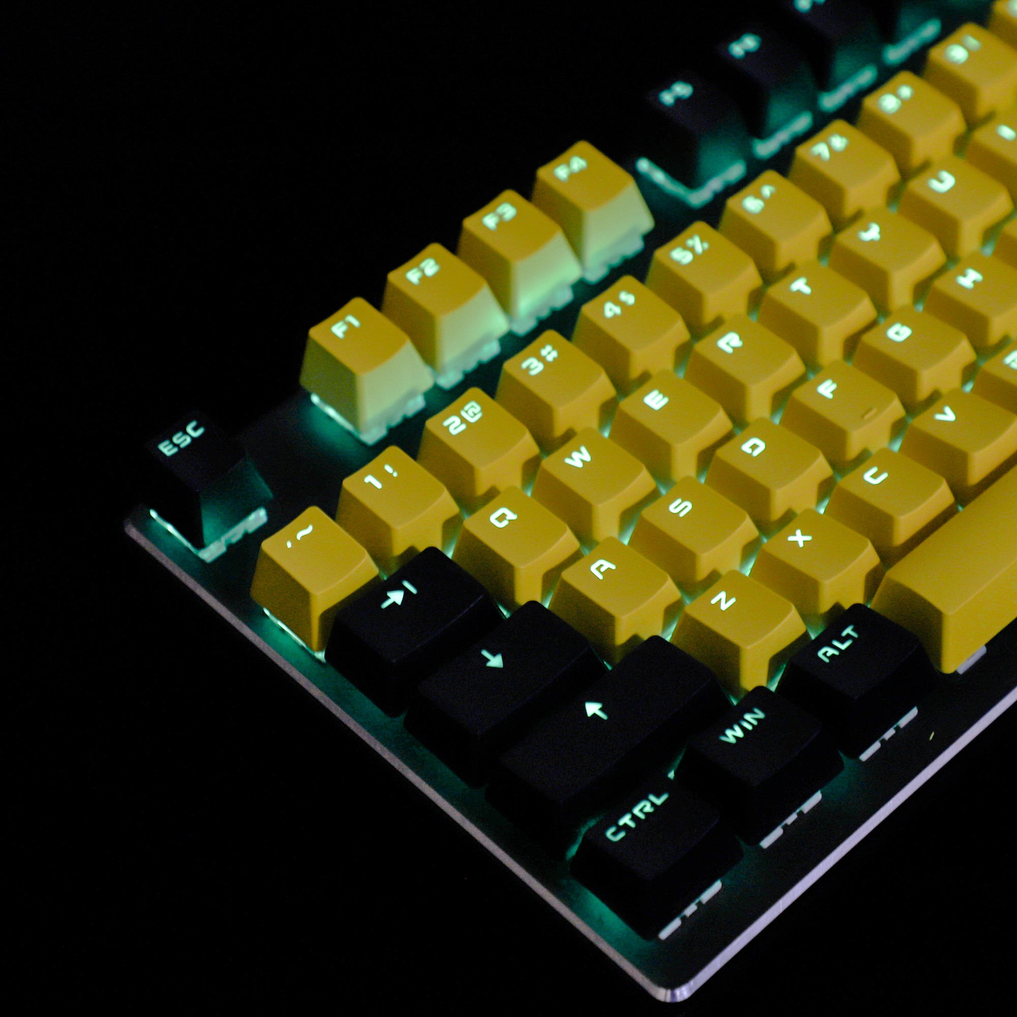YMDK Double Shot 104 Miami PBT Shine Through OEM Profile Keycap set Suitable For MX Switches Mechanical Keyboard