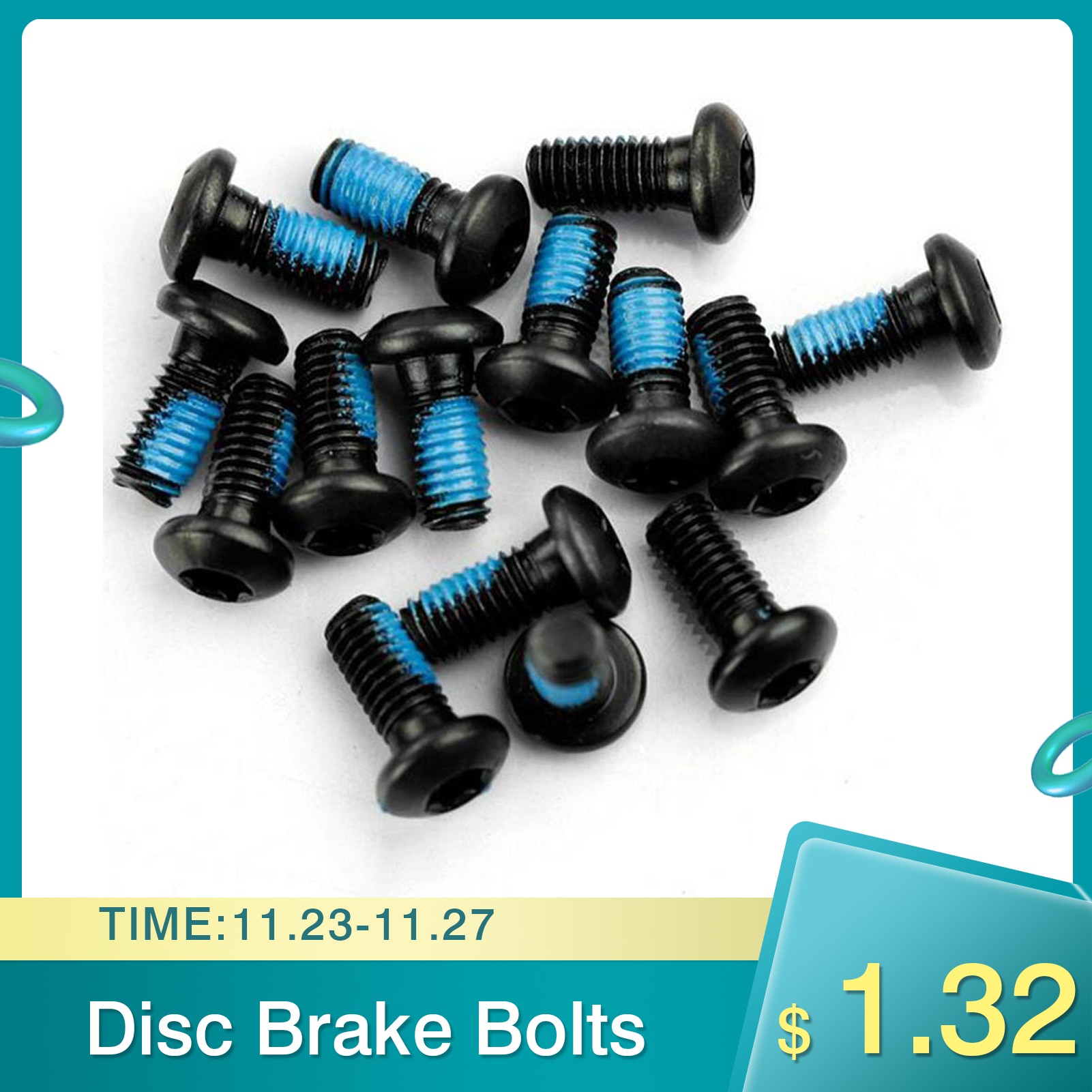 5 stks/pak M5x12 Fiets Bidonhouder Bouten M5x10 Schijfrem Schroeven Legering Fiets Schroeven Set(M5 × 12 Kleurrijk
