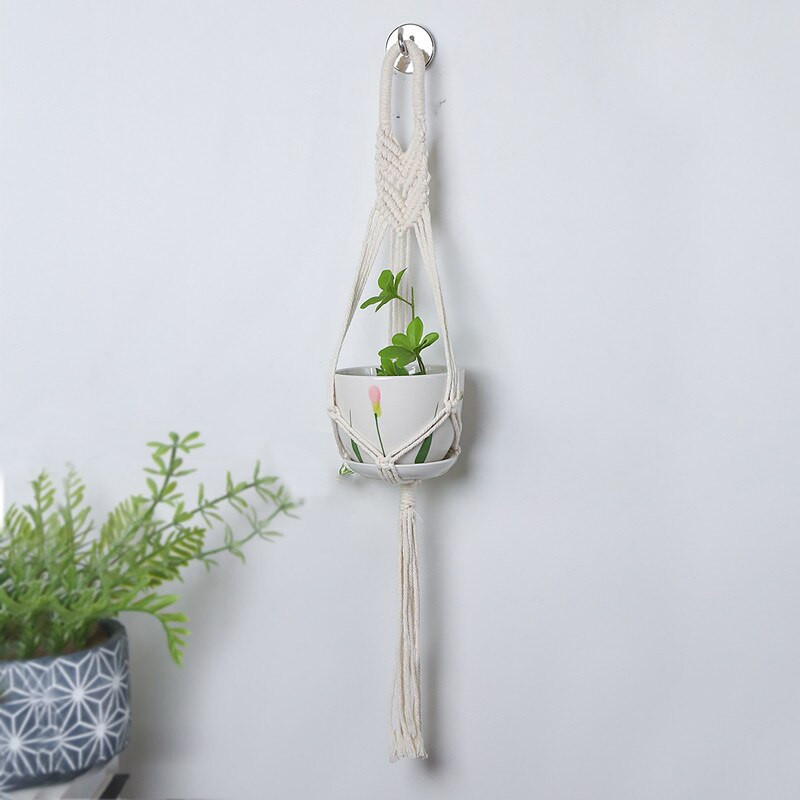 Filet mural suspendu en macramé pour plantes, panier pour Pots de fleurs faits à la main, décoration pour la maison, le jardin, le balcon