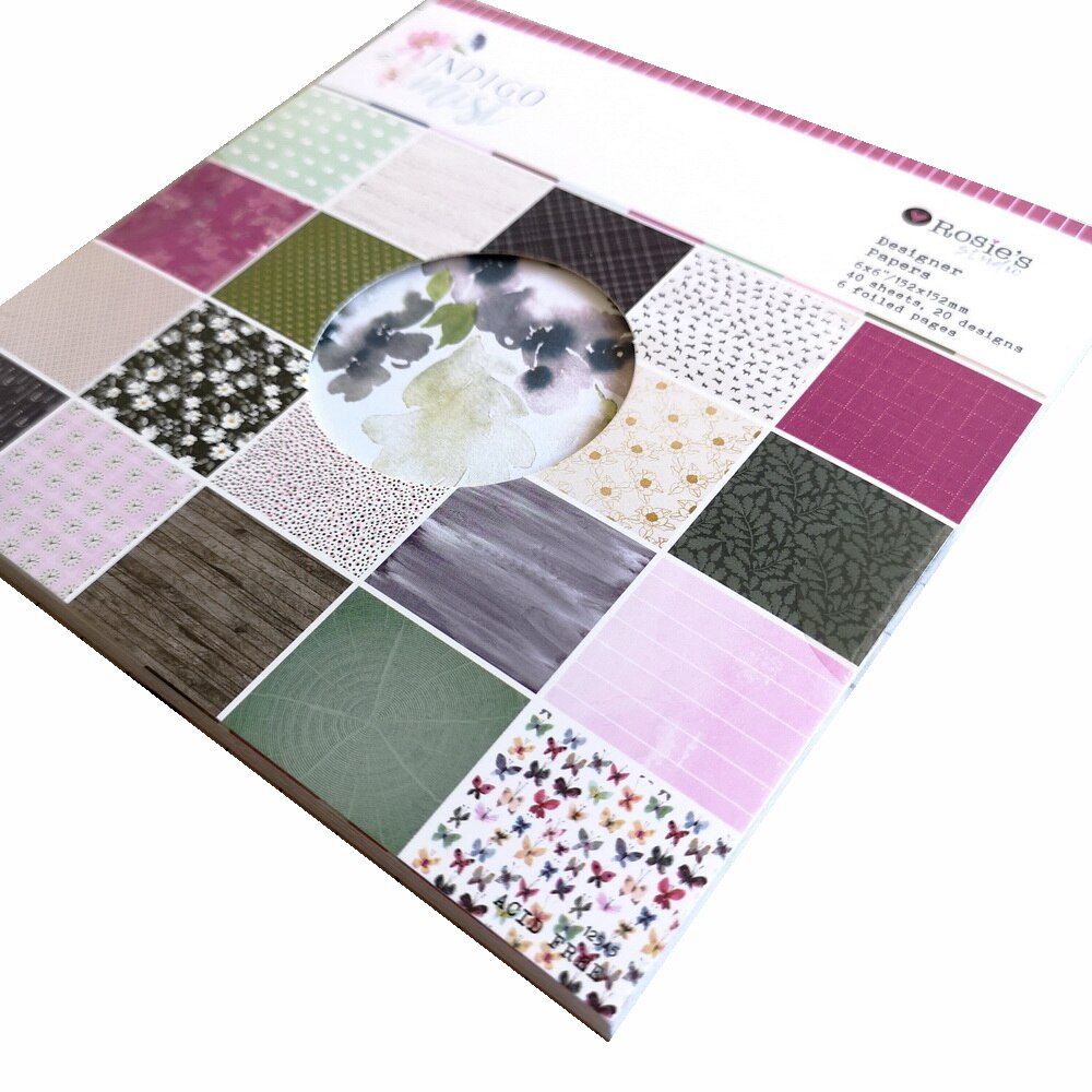 CRZCrafter 6" x 6 inch Scrapbooking Paper Pattern Pad 40 Sheets Craft Paper Embellishments Background Pack Acid Free Decorations