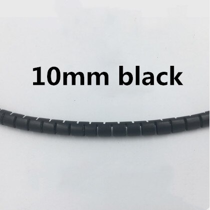 5 Meters 16FT Cable Management Protector Wire Wrap Cord Tidy Organizer Tube Hider Flexible Expandable Home Office Wire Concealer: 10mm black