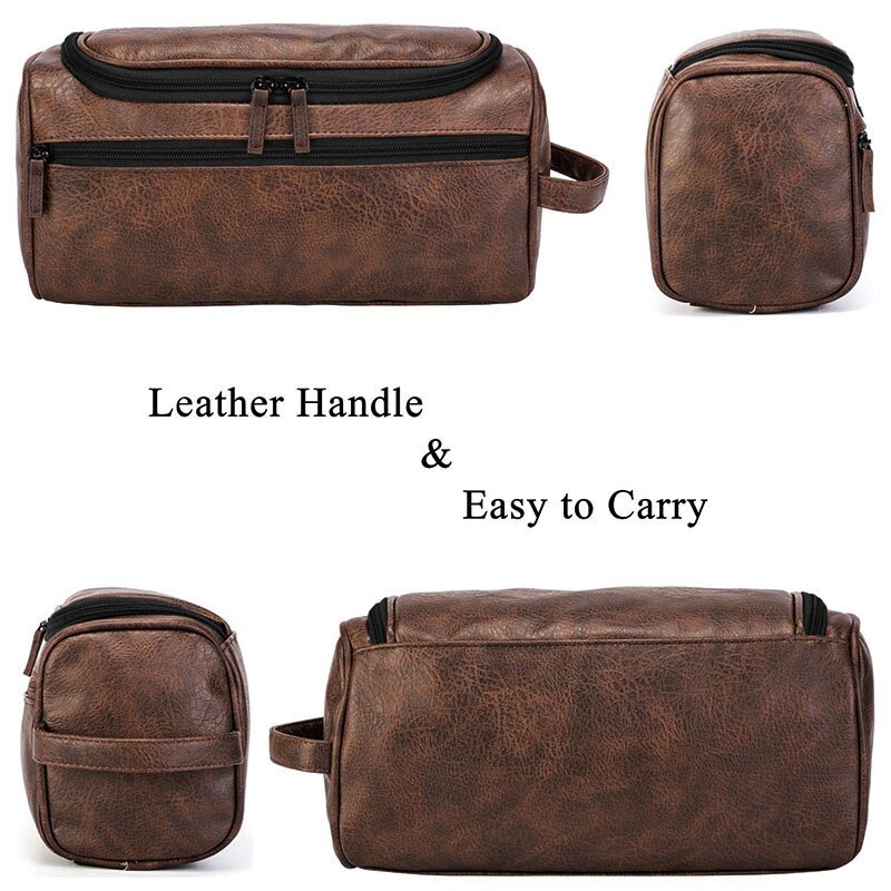 Luksus pu lær vask håndveske sminkeveske kvinner reiseveske stor kapasitet vanntett arrangør kosmetikkveske menn toalettmappe veske