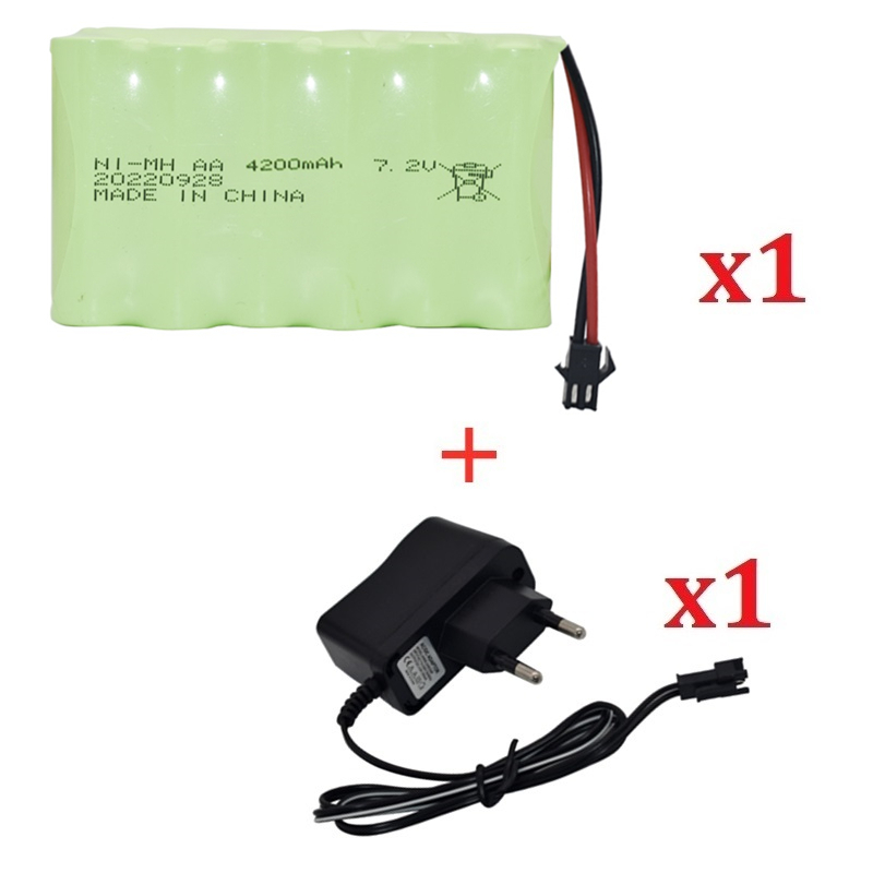 7.2v 4200mAh Nimh AA Bateria robić zabawek Rc Samochody Czołgi Roboty Pistolet Ulepszony 3000mah Akumulator robić łodzi Rc 7.2V Akumulator: Niebieski