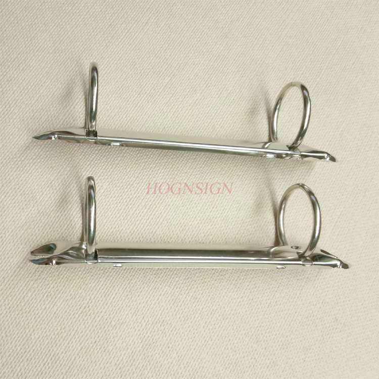 10 szt. Klips z dwoma otworami klips robić segregatorów zacisk okrągły mocna stal nierdzewna teczka sprzętu akcesoria piśmiennicze