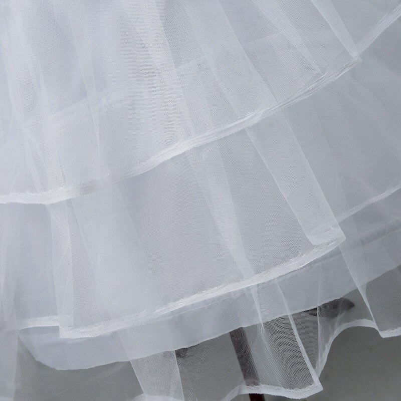 Goedkope lange 3- laags gaas petticoat dongcmy grote sleep onderrok voor trouwjurk mariage ondergoed crinoline