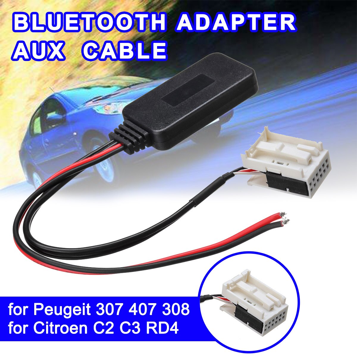 Module bluetooth sans fil Peugeot 207 307 407 | 12Pin, pour Citroen C2 C3 RD4, adaptateur de câble Aux