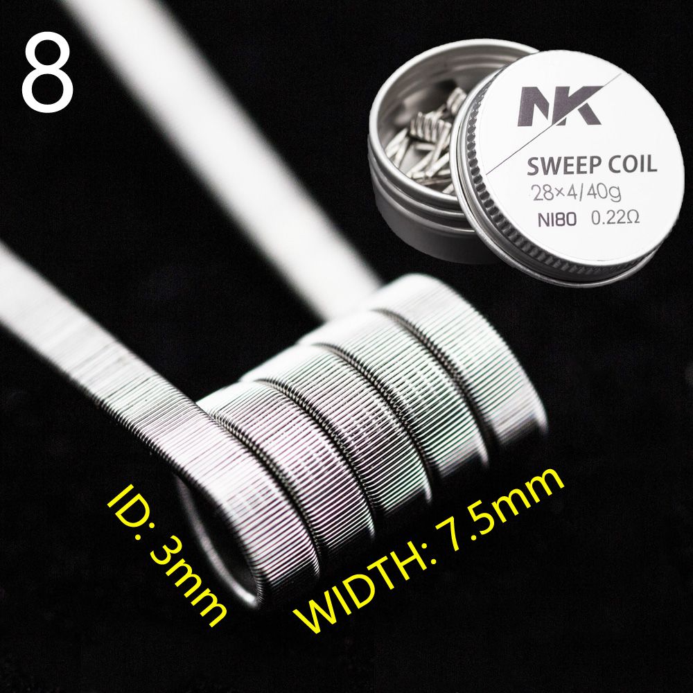 NK Ni80 DIY Coils Clean Prebuilt Triple Fused Clapton Vape Wire Flat Ribbon Heating E-cig RTA RDTA RDA RBA MTL Pre-made Coils