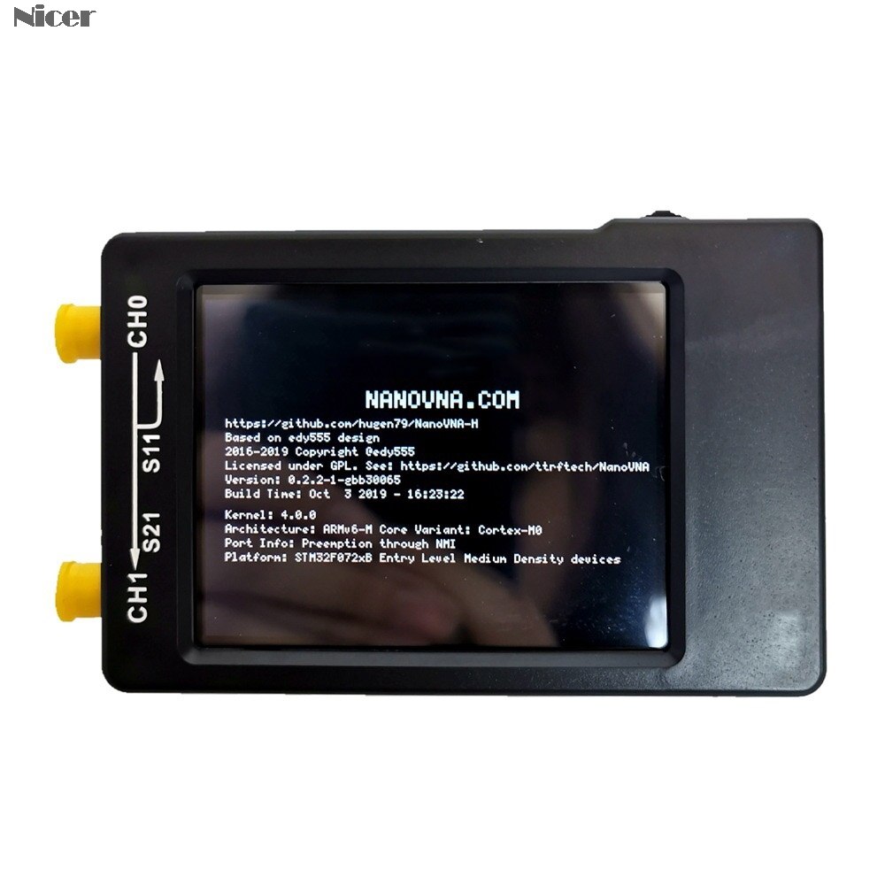 Nowy NanoVNA-H 50KHz~1.5GHz VNA 2.8cal LCDHF VHF UHF UV wektor sieć Analyzer antena Analyzer 50MAh bateria antena Analyzer