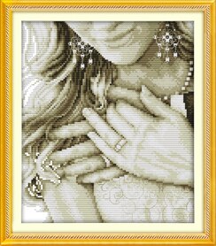 Joy Sunday Wedding ring Chinese Cross Stitch for Embroidery Needlework Sets Cross Stitch Pattern home decoration: Wedding ring2 / 11CT stamped product