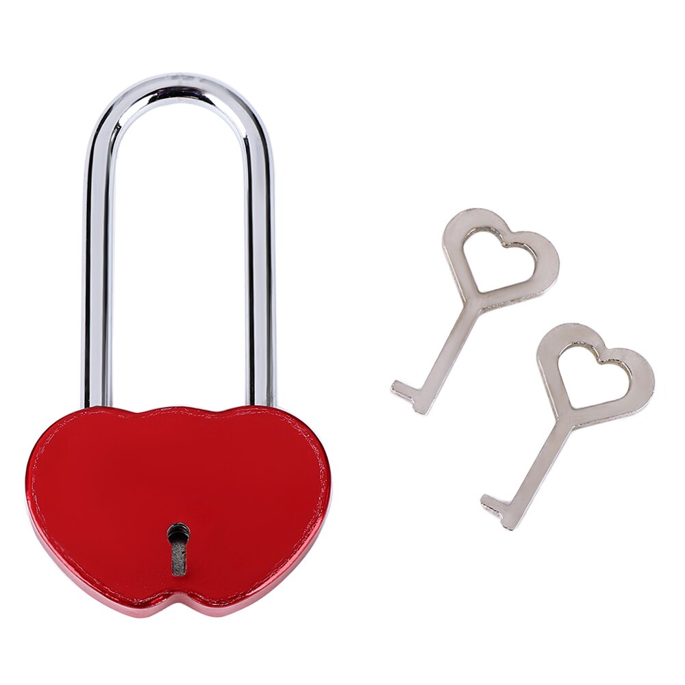 Dubbele Hart Sloten Romantische Een Hangslot Met Twee Sleutels Lock Hart Liefde Sloten Paar Sloten Huwelijksverjaardag Valentijnsdag: red