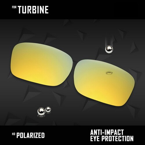 OOWLIT Lenses Replacements For Oakley Turbine Sunglasses Polarized - Multi Colors: 24K Gold