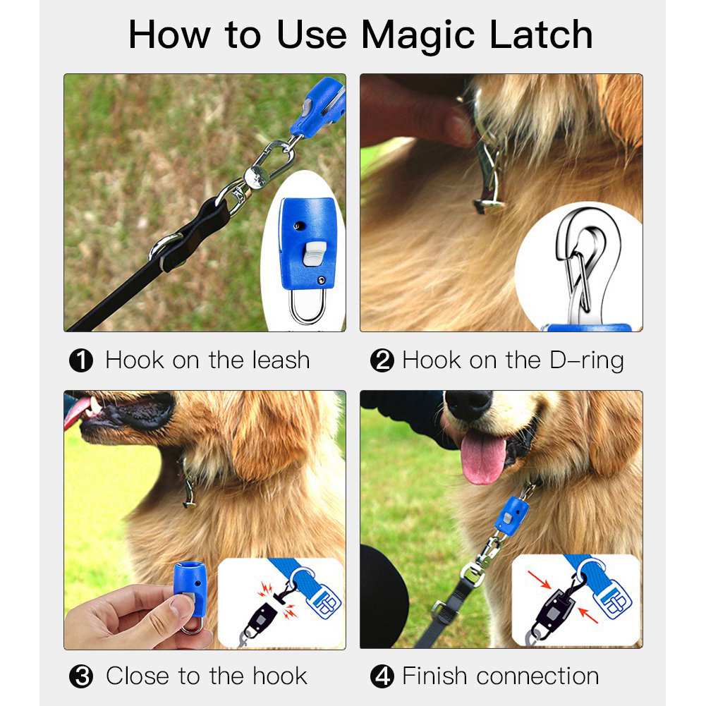 -magisk låsemagnetisk automatisk hundesnorstik en trykforbindelse & slip hundesele kravefastgørelse især f